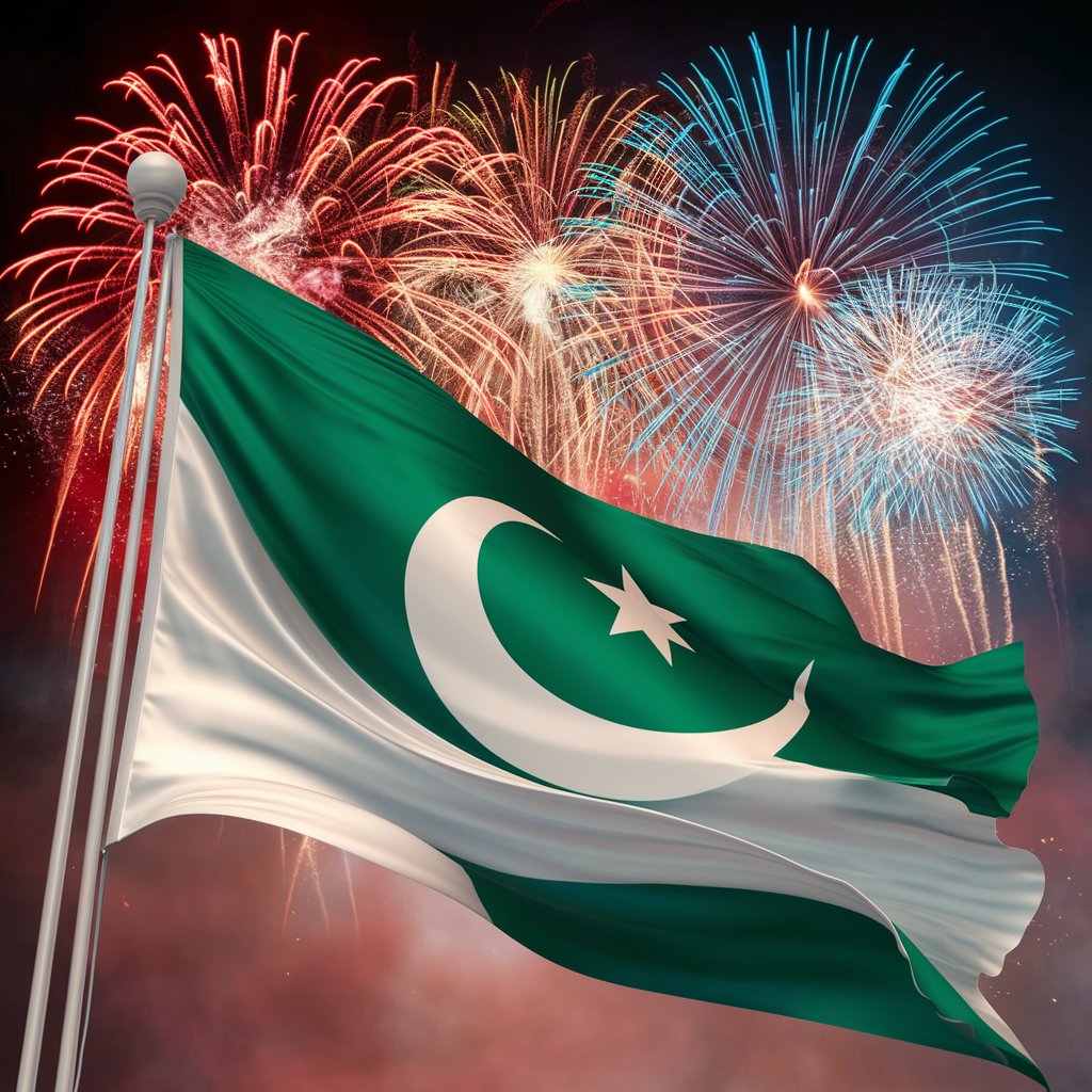 Pakistani flag wallpaper 2024