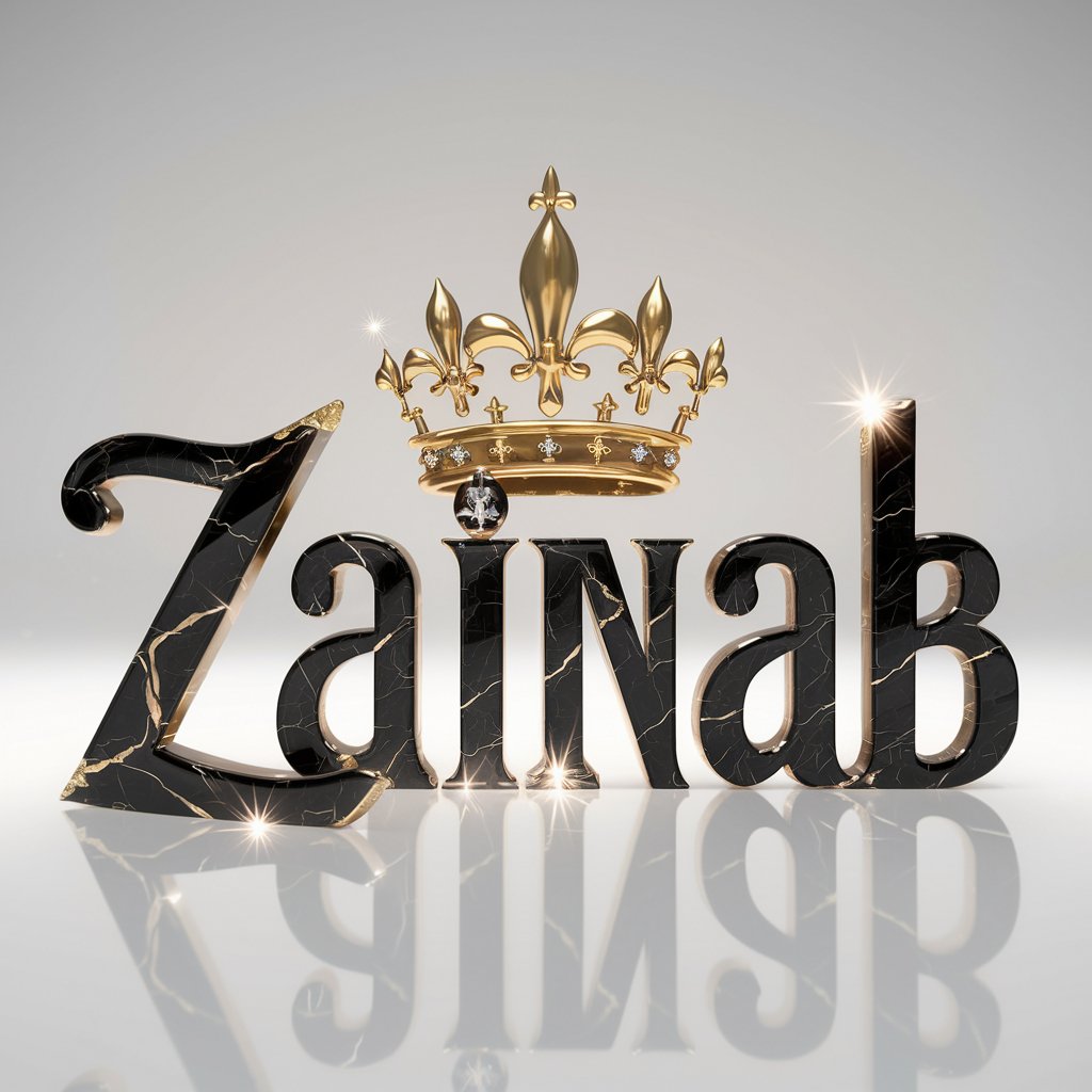 3D Name Zainab