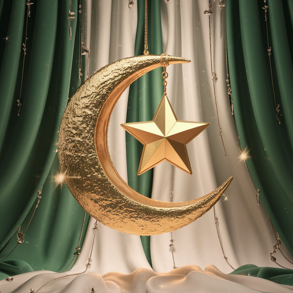 Moon and star wallpaper for pakistan culture