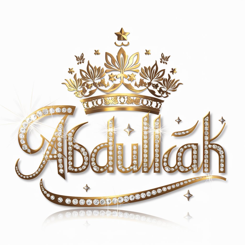 Luxurious gold Abdullah with diamonds and a regal crown. A stunning wallpaper choice