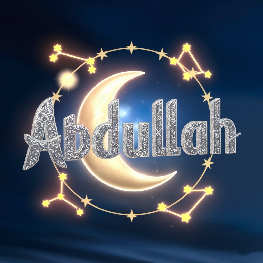 Silver 'Abdullah' with celestial motifs, including constellations and stars, on a midnight blue background."