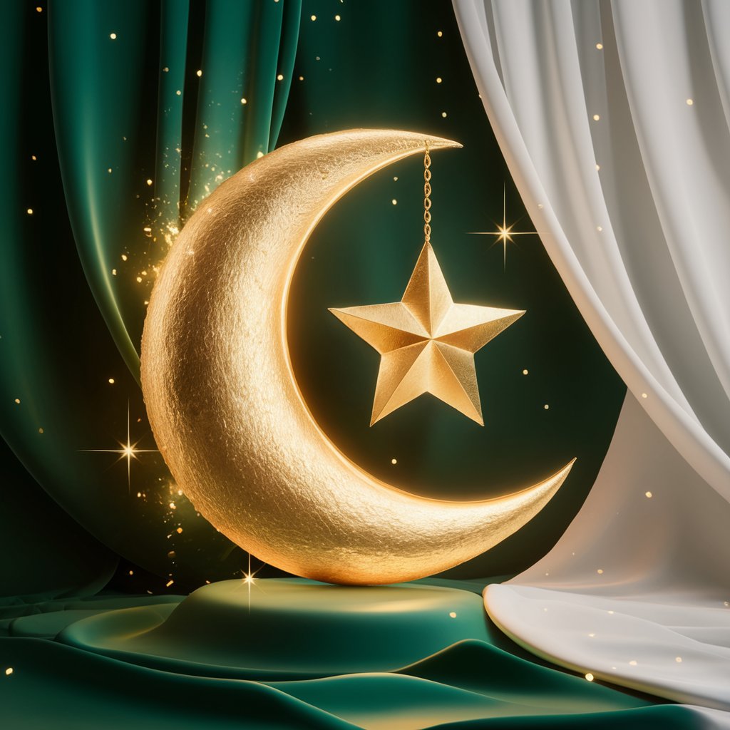 Moon and star wallpaper for pakistan culture 