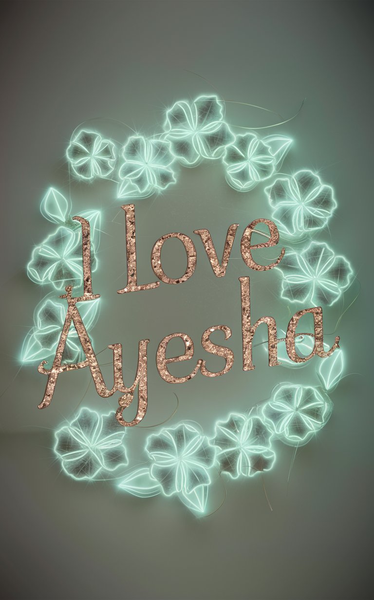 Ayesha name illustration