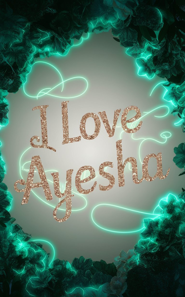 Ayesha name illustration