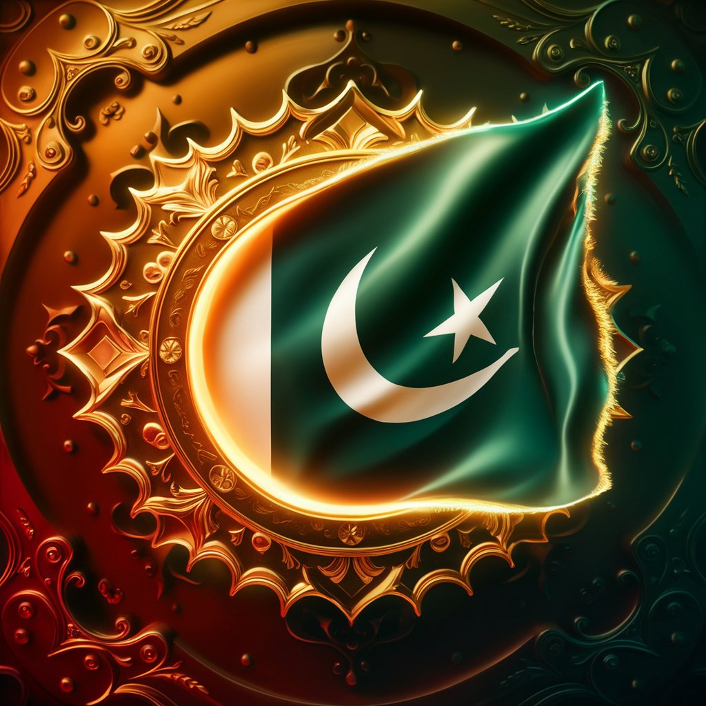 Pakistan flag digital art wallpaper