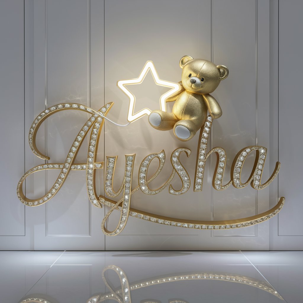 Ayesha name decoration