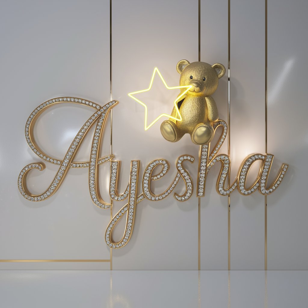 Ayesha name decoration