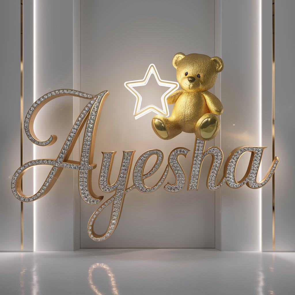 Ayesha name decoration