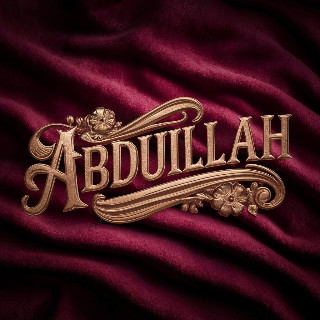 Classic 'Abdullah' in bronze with floral details, set against a rich burgundy velvet backdrop."