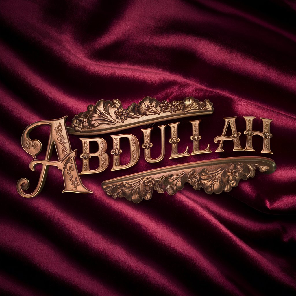 Bronze 'Abdullah' with romantic floral patterns and a luxurious burgundy velvet setting."