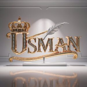 Cinematic Usman Name DP with majestic lighting and diamond accents in 3D render