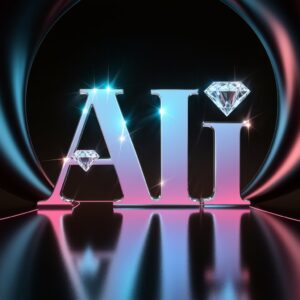 Ali DP name with majestic neon blue and pink lights, bold font, and diamond accents."