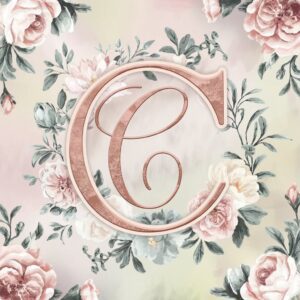 Elegant rose gold C DP, perfect for a sophisticated name display."