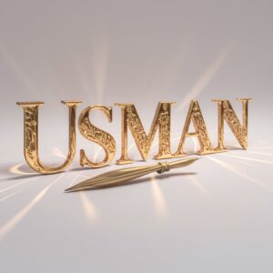 Sophisticated Usman Name DP with golden text and a cinematic, luxurious feel.