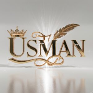 Architectural 3D Usman Name DP in a grand style, shining with opulence