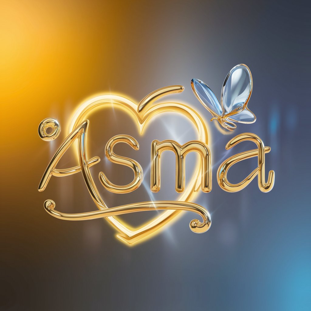 Asma 3D name logo