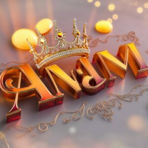 Elegant Anam Name DP featuring luxurious silver details and a majestic sapphire-encrusted crown."