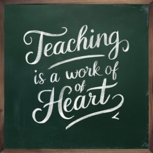 Elegant chalkboard with a heartfelt Happy Teacher's Day message