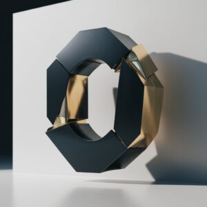 A modern abstract 'O' with geometric shapes, perfect for a bold and artistic name DP."