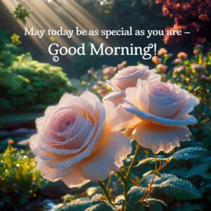 Today’s morning brings the beauty of roses—wishing you a special day."