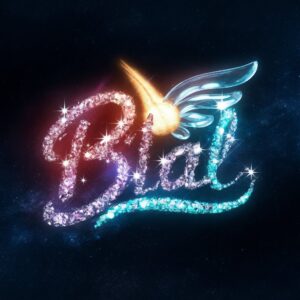 A cosmic-themed 3D logo of 'Bilal,' glowing with celestial charm and shimmering galaxy colors