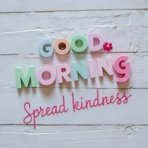 Pastel lettering with a soft "Spread Kindness" vibe