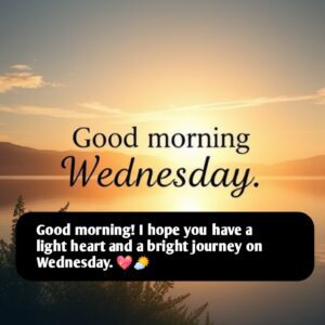 Good morning! I hope you have a light heart and a bright journey on Wednesday. 💖🌤️