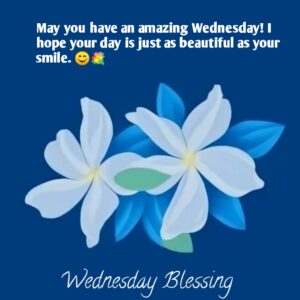 May you have an amazing Wednesday! I hope your day is just as beautiful as your smile. 😊💐