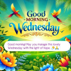 Good morning! May you manage this lovely Wednesday with the light of hope. 🌤️🙏