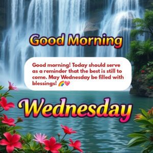 Good morning! Today should serve as a reminder that the best is still to come. May Wednesday be filled with blessings! 🌈💖