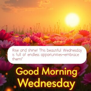 Rise and shine! This beautiful Wednesday is full of endless opportunities—embrace them!"