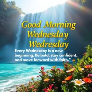 Every Wednesday is a new beginning. Be bold, stay confident, and move forward with faith."