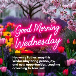 Heavenly Father, may this Wednesday bring peace, joy, and new opportunities. Lead me according to Your will