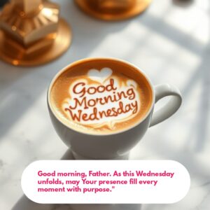 Good morning, Father. As this Wednesday unfolds, may Your presence fill every moment with purpose." 