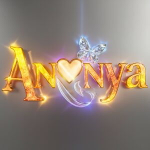 Golden gradient and vibrant neon accents make 'Ananya' the perfect glowing name DP."