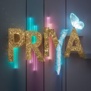 Radiant "Priya Name DP" featuring golden dust letters and a magical starry aura